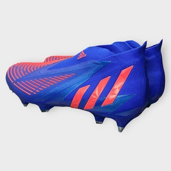 Adidas Predator Edge + Soft Ground Blue Soccer Cleats HO2916 Mens size 10.5 New - Picture 5 of 10